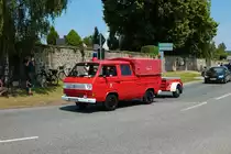 VW T3 am 04.07.21 bei einer Oldtimer Parade zum Jubiläum 75 Jahre Kreisfeuerwehrverband Gießen in Lich (Hessen)