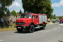 Mercedes Benz Hauber Löschfahrzeug am 04.07.21 bei einer Oldtimer Parade zum Jubiläum 75 Jahre Kreisfeuerwehrverband Gießen in Lich (Hessen)