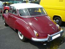 Heckansicht eines DKW Auto Union 1000 S Coupe. Oldtimertreffen an Mo´s Bikertreff in Krefeld am 27.06.2021.