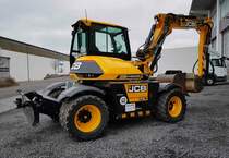 =JCB Hydradig 110 W steht bei der JCB-Vertretung in Burghaun-Gruben, 04-2021