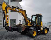 =JCB Hydradig 110 W steht bei der JCB-Vertretung in Burghaun-Gruben, 04-2021