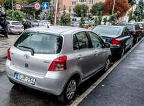 Rückansicht: Toyota Yaris Mk2, gesehen in 10.2020.