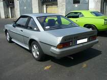 Heckansicht eines Opel Manta B 2.0E GSi. Oldtimertreffen an Mo´s Bikertreff in Krefeld am 27.06.2021.