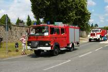 IVECO Löschfahrzeug am 04.07.21 bei einer Oldtimer Parade zum Jubiläum 75 Jahre Kreisfeuerwehrverband Gießen in Lich (Hessen)