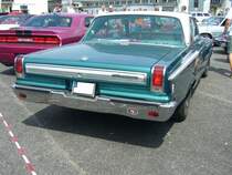 Heckansicht eines 1965´er Dodge Coronet 440 Coupe. Oldtimertreffen an Mo´s Bikertreff in Krefeld am 27.06.2021.