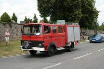 IVECO Feuerwehrfahrzeug am 04.07.21 bei einer Oldtimer Parade zum Jubiläum 75 Jahre Kreisfeuerwehrverband Gießen in Lich (Hessen)