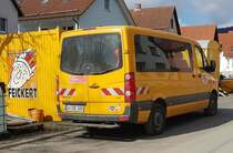 =VW Crafter I von FEICKERT-Bau steht im April 2021 in Langenleiten