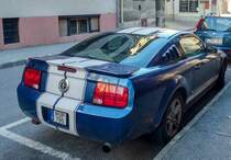 Rückansicht: Ford Mustang Mk5, gesehen in Oktober, 2020.