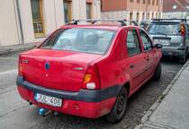 Rückansicht: Dacia Logan. Aufnahme: 02, 2021.