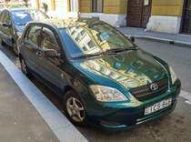 Toyota Corolla E120 in der Farbe Green Mica. Foto: 10.2020.