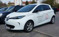 =Renault ZOE steht im April 2021 in Fulda