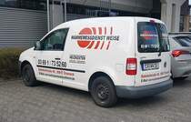 =VW Caddy von Wärmemessdienst WEISE steht im April 2021 in Hünfeld