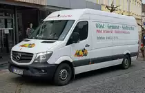 =MB Sprinter vom Obsthändler SCHMICKL steht im Februar 2021 am Hünfelder Wochenmarkt