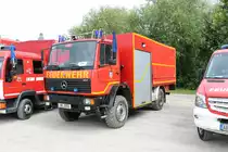 Feuerwehr Kahl am Main Mercedes Benz GW-L am 24.07.21 auf dem Festplatz nach der Ankunft des Hilfeleistungskontingent Hochwasser/Pumpen Aschaffenburg aus dem Katastrophengebiet in Rheinland Pfalz