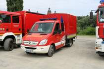 Feuerwehr Blankenbach Mercedes Benz Sprinter GW-L am 24.07.21 auf dem Festplatz nach der Ankunft des Hilfeleistungskontingent Hochwasser/Pumpen Aschaffenburg aus dem Katastrophengebiet in Rheinland Pfalz