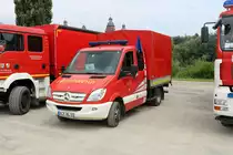 Feuerwehr Blankenbach Mercedes Benz Sprinter GW-L am 24.07.21 auf dem Festplatz nach der Ankunft des Hilfeleistungskontingent Hochwasser/Pumpen Aschaffenburg aus dem Katastrophengebiet in Rheinland Pfalz