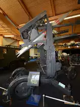 Im Bild die Startlafette mit Lenkwaffe RSA der schweizerischen Luftwaffe, welche Teil der Ausstellung im Flieger-Flab-Museum Dübendorf ist. (September 2011)