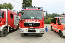 Feuerwehr Daxberg MAN TGM LF20 Kats am 24.07.21 auf dem Festplatz nach der Ankunft des Hilfeleistungskontingent Hochwasser/Pumpen Aschaffenburg aus dem Katastrophengebiet in Rheinland Pfalz
