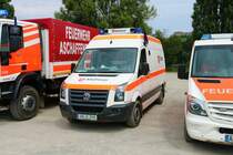Malteser VW Crafter NKTW am 24.07.21 auf dem Festplatz nach der Ankunft des Hilfeleistungskontingent Hochwasser/Pumpen Aschaffenburg aus dem Katastrophengebiet in Rheinland Pfalz