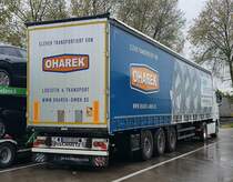 =DAF XF-Sattelzug der Spedition OHAREK steht auf der Rastanlage Bruchsal im Mai 2021