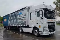 =DAF XF-Sattelzug der Spedition OHAREK steht auf der Rastanlage Bruchsal im Mai 2021