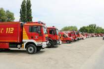 Hilfeleistungskontingent Hochwasser/Pumpen Aschaffenburg nach der Ankunft aus dem Katastrophengebiet in Rheinland Pfalz am 24.07.21