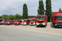 Hilfeleistungskontingent Hochwasser/Pumpen Aschaffenburg nach der Ankunft aus dem Katastrophengebiet in Rheinland Pfalz am 24.07.21