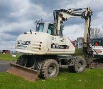 =Terex-Radbagger der Firma KABELPFLUG im Mai 2021