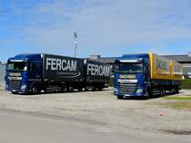 DAF_XF, im Doppelpack der Sped.DACHSER, im Messegelände von Ried; 210526