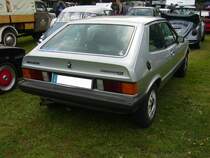 Heckansicht eines VW Scirocco 1 in GL-Ausstattung. Oldtimertreffen an der Dreieckswiese in Duisburg am 01.08.2021. Oldtimertreffen an der Dreieckswiese in Duisburg am 01.08.2021.
