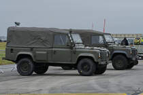 Diese beiden Land Rover Series der Britischen Armee waren im Juli 2017 in Fairford zu sehen. 