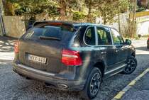 Rückansicht: Porsche Cayenne MK1 (02.2021).