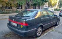 Rückansicht: Saab 9000CD in Oktober 2020.