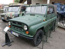 UAZ 469 B Geländewagen, gebaut von 1972 bis 1985 in Ulyanovsk, 70 PS Motor, Museum Oreza Polskiego w Kołobrzegu Kolobrzeg / Kolberg (01.08.2021)