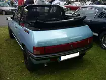 Heckansicht eines Peugeot 205 Cabriolets der  Last Edition . Oldtimertreffen an der Dreieckswiese in Duisburg am 01.08.2021.