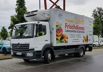 =MB Atego Kühlfahrzeug von WINTERS FRISCHDIENST unterwegs in Wiesbaden im Mai 2021