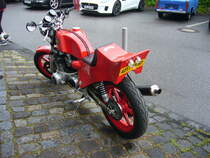 Heckansicht einer EGLI Kawasaki MRD 1. Besucherparkplatz der Düsseldorfer Classic Remise am 13.07.2021.