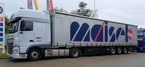 =DAF XF-Sattelzug der Spedition MAISEL steht im Mai 2021 auf einer Rastanlage an der A 5