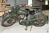 Ein BSA M20-Motorrad ist Teil der Ausstellung im Maltesischen Luftfahrtmuseum. (Ta' Qali, Oktober 2017)