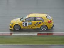 Der A3 liegt wie Brett auf der Strecke, selbst bei heftigem Regen wie am 18.04.2009