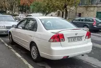 Honda Civic Mk7 Sedan in Oktober 2020 von hinten fotografiert.