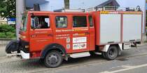 =Iveco Magirus 65-12, ein ehemaliges LF 8-Feuerwehrfahrzeug, ist als PAPA-Mobil in Kassel unterwegs, 06-2021