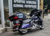 Harley-Davidson Road Glide Custom Rückansicht in September 2020.