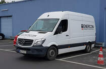 =MB Sprinter der Firma ENERCON steht bei einem Lebensmittelhändler in Kassel im Juli 2021