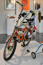 Das Versandhaus Neckermann hatte ab 1968 dieses Bonanza-Rad mit Geweihlenker und Torpedo-Dreigangnabe mit Schaltkonsole auf dem Oberrohr im Angebot. (Heimatmuseum  Unser Fritz  Herne, August 2021)