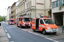 BF Wiesbaden Löschzug der Wache 1 mit Reserve ELW am 17.08.21 in Wiesbaden 