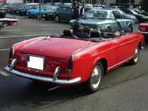 Heckansicht eines Fiat 1500 Spider. Start zum 8. Saarner Oldtimer Cup am 22.08.2021.