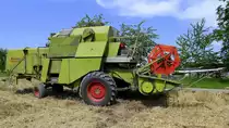 Claas Mercator 75, der Mähdrescher kam 1968 auf den Markt, 6-Zyl.-Diesel mit 105PS, Juli 2021