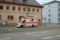 BASF Werksfeuerwehr Mercedes Benz Sprinter RTW am 18.08.21 in Ludwigshafen