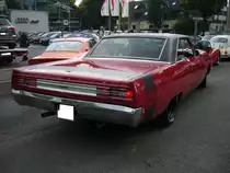 Heckansicht eines Plymouth Fury III Coupe 383 Super Commando aus dem Modelljahr 1968. Start zum 8. Saarner Oldtimer Cup am 22.08.2021.